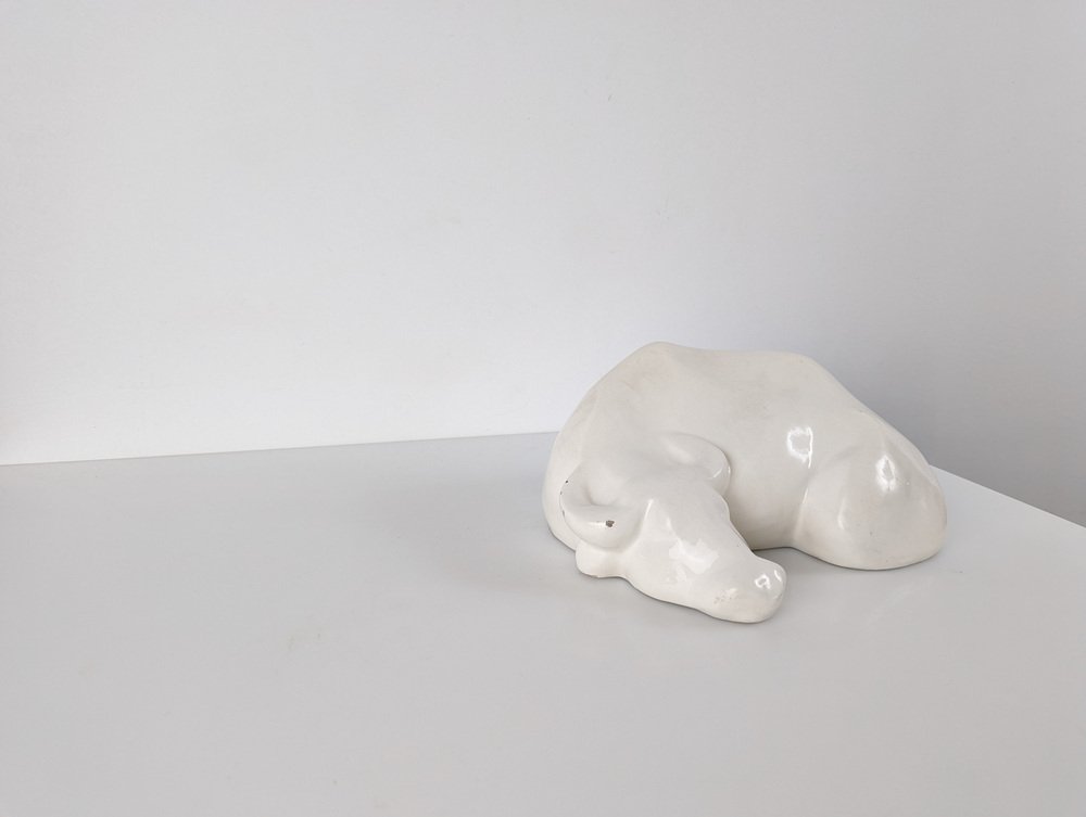 Elena Laverón, Resting Water Buffalo, 1980s, Ceramic