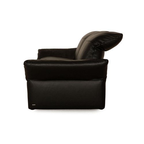 Elena Three-Seater Sofa in Black Leather from Koinor