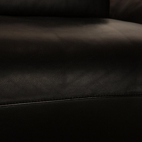 Elena Three-Seater Sofa in Black Leather from Koinor