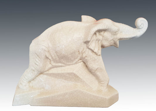 Elephant Sculpture by Emaux de Louvière