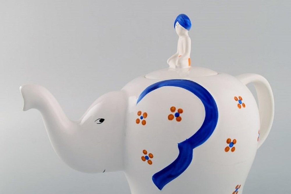 Elephant Teapot by Lisa Larson