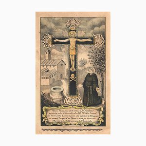 Eliane Petit, St. Francis and the Crucifix, Lithograph, Carlo Verdon, 1850s-ZCI-979064