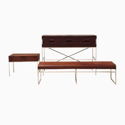 Elios Collection Bench, 2 Nightstands & Auxiliary Table by Antonio Citterio for Maxalto, Set of 5-PTH-1320721