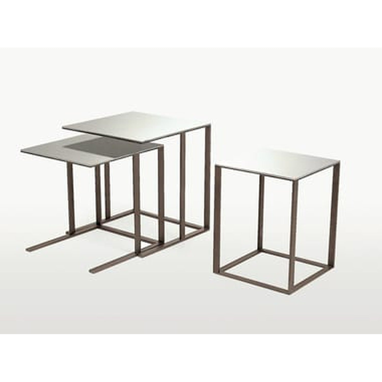 ELIOS - Modular Square Mirrored Glass Coffee Table