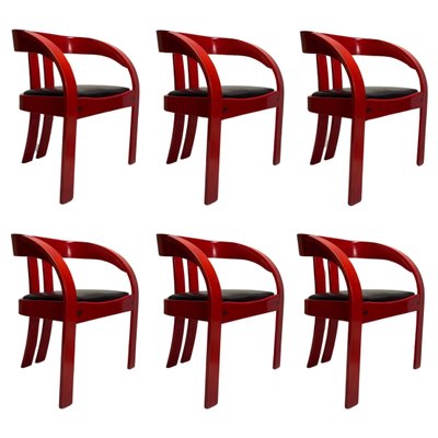 Elisa Armchairs attributed to Giovanni Battista Bassi, 1960s, Set of 6-KKZ-1814233