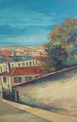 Elisée Maclet, In the Streets of Montmartre, Oil on Panel, Framed-KHH-1207257