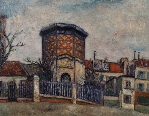 Elisée Maclet, Montmartre, Place Jb Clément, 1940, Oil on Canvas-KHH-1301075