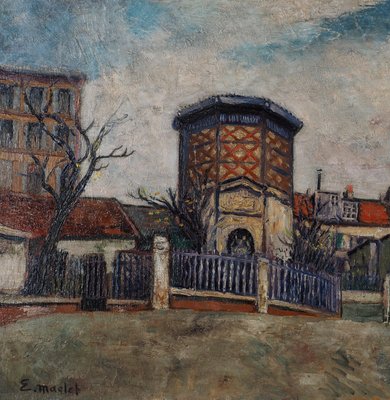 Elisée Maclet, Montmartre, Place Jb Clément, 1940, Oil on Canvas-KHH-1301075