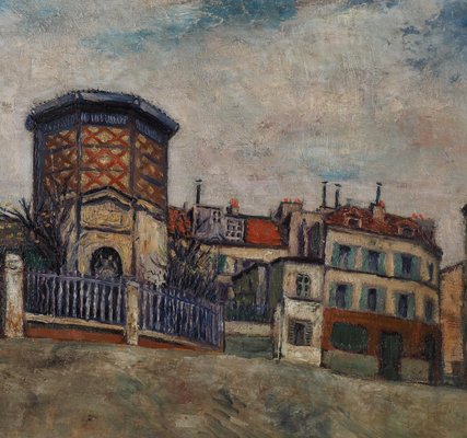 Elisée Maclet, Montmartre, Place Jb Clément, 1940, Oil on Canvas-KHH-1301075