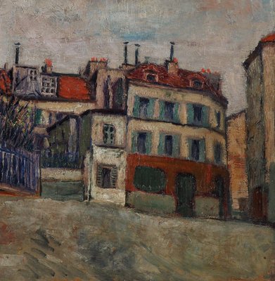 Elisée Maclet, Montmartre, Place Jb Clément, 1940, Oil on Canvas-KHH-1301075