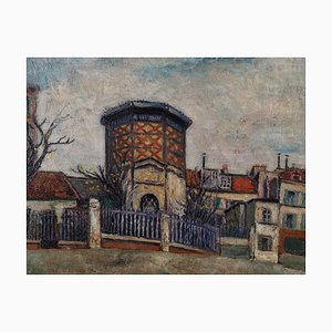 Elisée Maclet, Montmartre, Place Jb Clément, 1940, Oil on Canvas-KHH-1301075