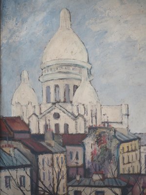 Elisée Maclet, Montmartre: The Sacré Coeur, Oil on Panel, Framed-KHH-1316053