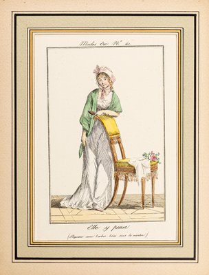 Elle y Pense - From Modes et Manières du jour à Paris à la fin du 18e siècle.. Early 19th Century-ZCI-755385