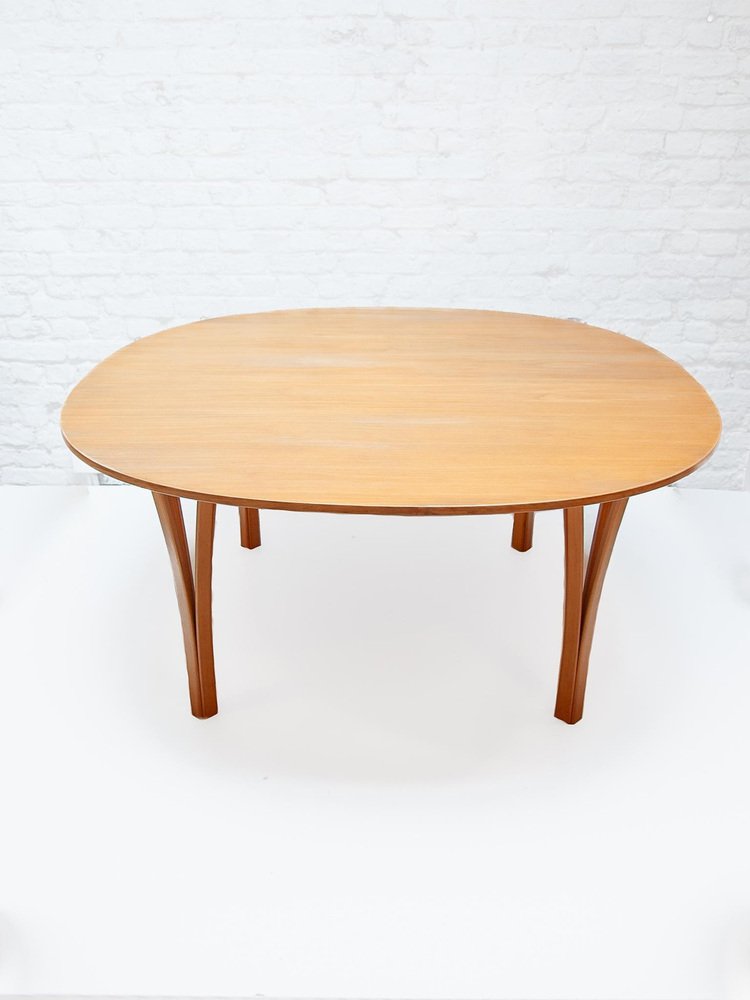 Ellipse Coffee Table attributed to Piet Hein & Bruno Mathsson for Fritz Hansen, 1990