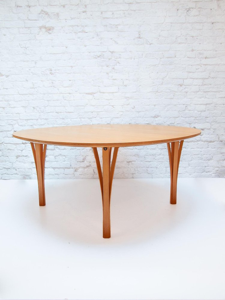 Ellipse Coffee Table attributed to Piet Hein & Bruno Mathsson for Fritz Hansen, 1990