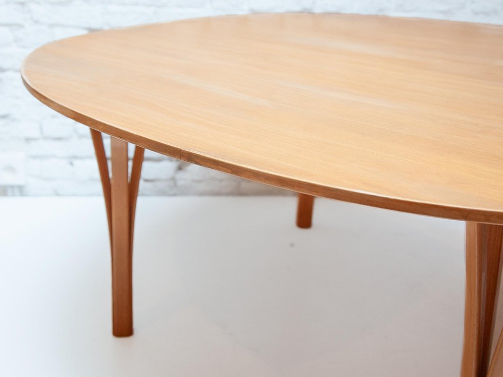 Ellipse Coffee Table attributed to Piet Hein & Bruno Mathsson for Fritz Hansen, 1990