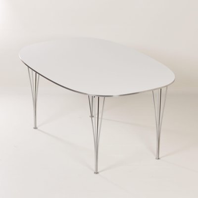 Elliptical Dining Table by Piet Hein and Bruno Mathsson for Fritz Hansen, 1970s-ZT-1431393