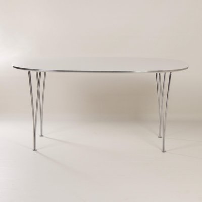 Elliptical Dining Table by Piet Hein and Bruno Mathsson for Fritz Hansen, 1970s-ZT-1431393