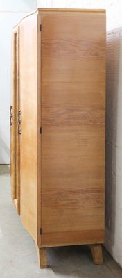 Elm Armoire with Full Length Mirror, France, 1940s-RIU-1047616