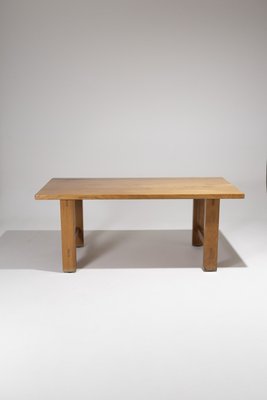 Elm Dining Table from Maison Regain, 1980s-QAC-2035322