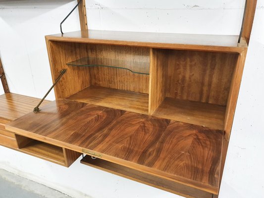 Elm Wall Unit by Poul Cadovius for Royal System, Denmark, 1950s-ZO-844968