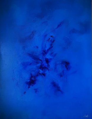 Elodie Dollat, Monochrome Bleu, 2018, Mixed Media on Canvas-CHG-2025656