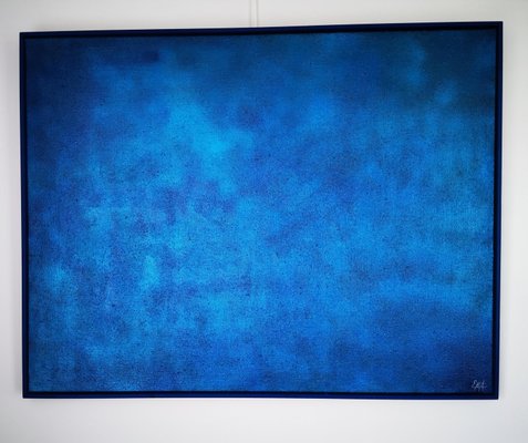 Elodie Dollat, Monochrome Bleu III, 2019, Mixed Media on Canvas-CHG-2025658