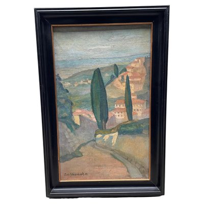 Else Steenbaek Knap, Landscape, Oil on Canvas, Framed-MXB-1452399