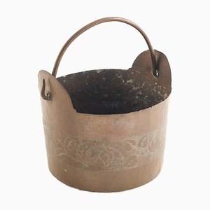 Embossed Copper Vase from Manifattura Toscana-NJV-848097