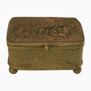 Embossed Gold Copper Box, Mid-19th Century-NEN-2031511