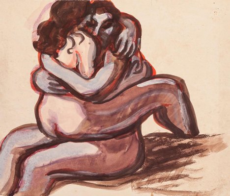 Embracing - Original Watercolor - 1950 ca. 1950 ca.-ZCI-757827