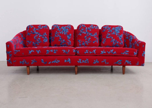 Embroidered Fabric Sofa by Harvey Probber, 1960s