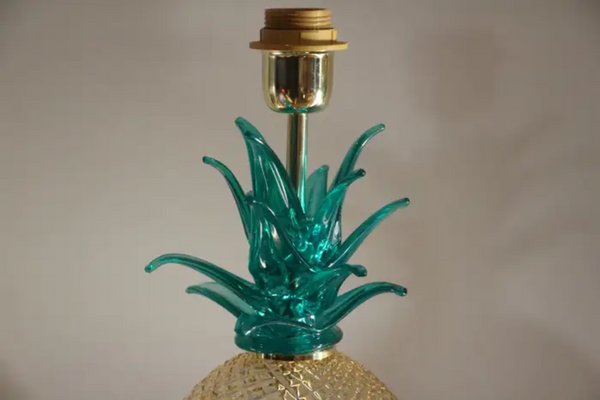 Emerald Green and Amber Murano Glass Lamps, 2000, Set of 2-YF-1725015