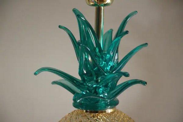 Emerald Green and Amber Murano Glass Lamps, 2000, Set of 2-YF-1725015