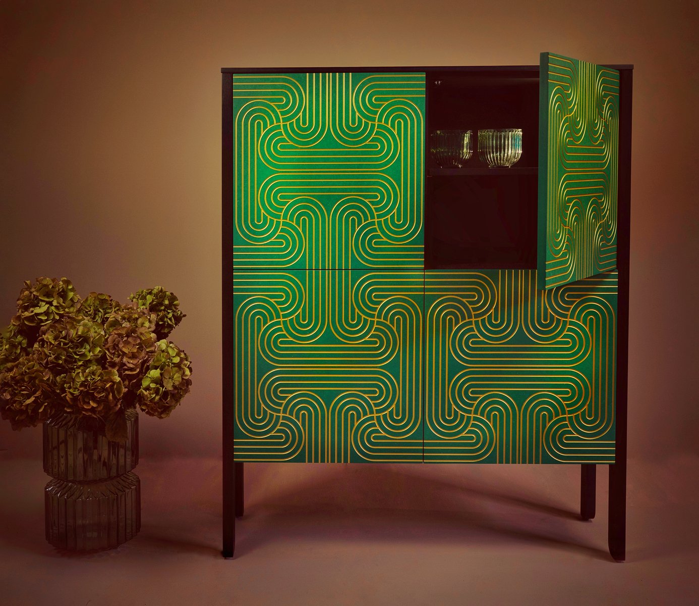 Emerald Loop Four Door Cabinet by Coucoumanou