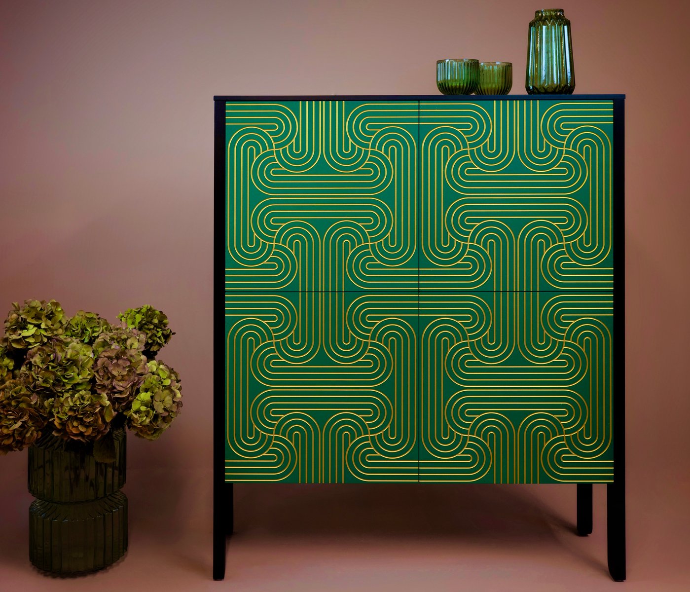 Emerald Loop Four Door Cabinet by Coucoumanou