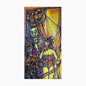 Emil Betzler, Harlequins 1, German Expressionist Painting-DEK-932714