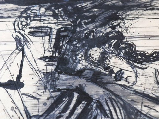 Emil Betzler, Legend, German Expressionist Ink Painting-DEK-932713