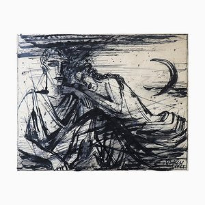 Emil Betzler, Legend, German Expressionist Ink Painting-DEK-932713