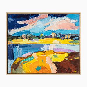 Emil Braunbergs, Hot Day, Acrylic on Cardboard, Framed-GPP-1079958