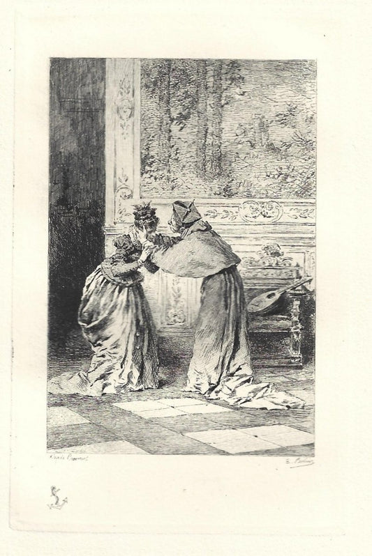 Emile Boilvin, Cardinal of Lorraine, Etching, 1882