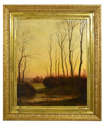 Émile Boulard, Fall Landscape, Late 19th Century, Oil on Canvas, Framed-YVI-1378268