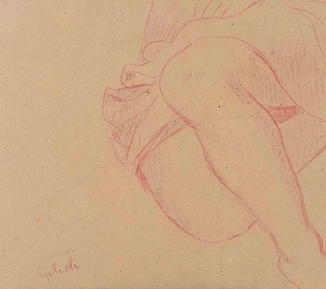 Emile Gilioli, Nude of Woman, Original Drawing, Mid 20th-Century