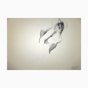 Emilio Greco, Nude, China Ink Drawing, 1972-ZCI-884265