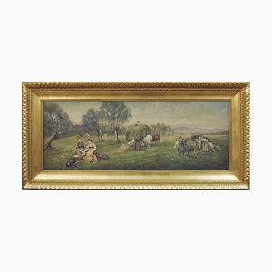 Emilio Pergola, Country Landscape, Italy, Oil on Canvas, Framed-YUW-1305097