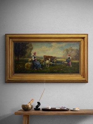 Emilio Pergola, Countryside Scene, 1990s, Oil on Canvas, Framed-VHF-1295839