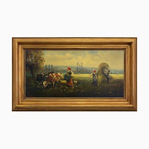 Emilio Pergola, Countryside Scene, 1990s, Oil on Canvas, Framed-VHF-1292970