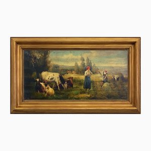 Emilio Pergola, Countryside Scene, 1990s, Oil on Canvas, Framed-VHF-1295838