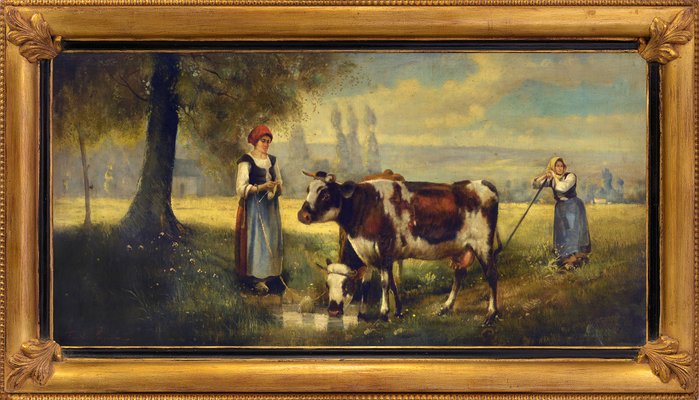 Emilio Pergola, Countryside Scene, Oil on Canvas, Framed-VHF-1173531