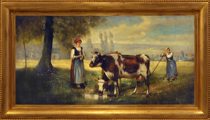 Emilio Pergola, Countryside Scene, Oil on Canvas, Framed-VHF-1173531